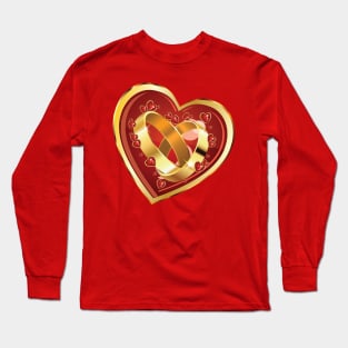 Wedding rings in heart Long Sleeve T-Shirt